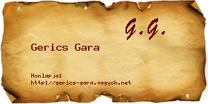 Gerics Gara névjegykártya